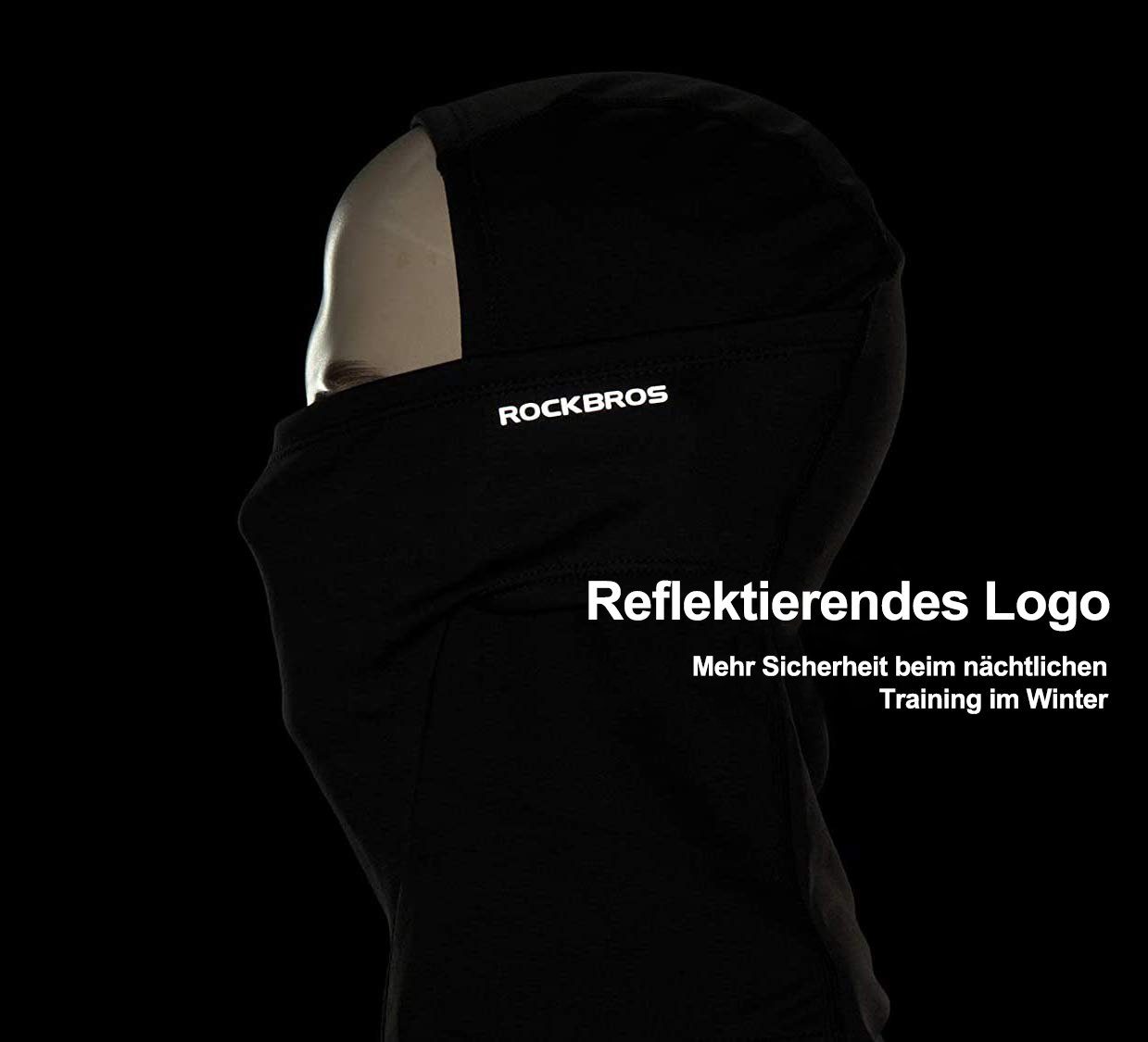 ROCKBROS Sturmhaube Für Outdoorsports Radfahren, Snowboarden, Skifahren, Motorrad Fahren Winddicht Warm Gesichtshaube Einheitsgröße Herren/Damen Herbst Winter