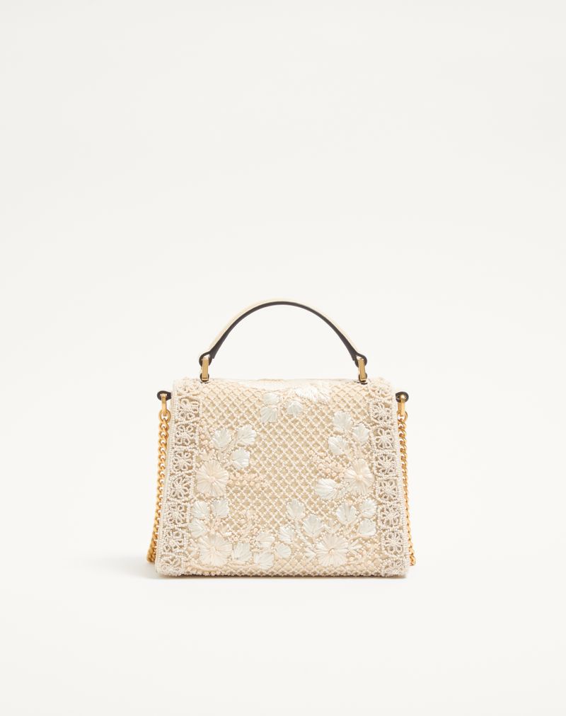Bolsa Valentino Garavani Vsling Mini Bordada com Logotipo de Joias