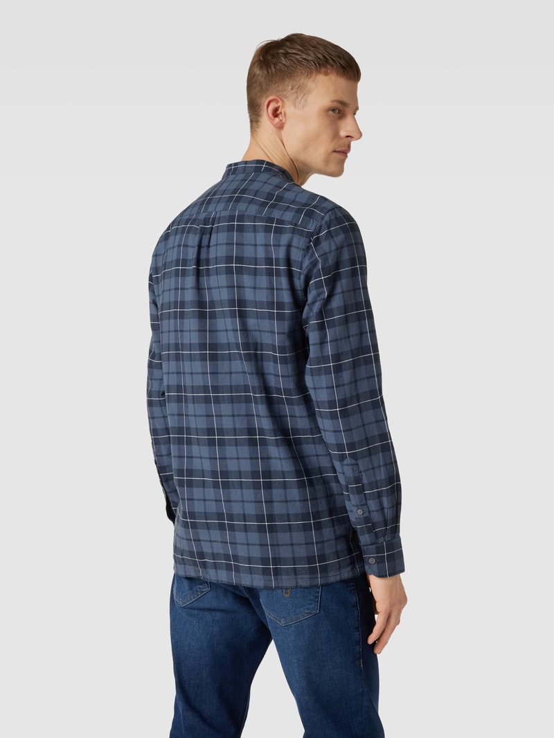 Regular Fit Freizeithemd mit Maokragen in ozean blau