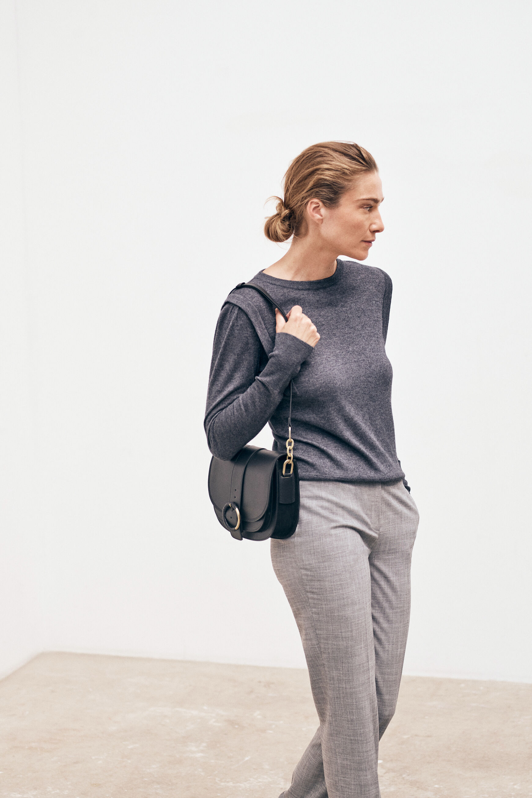 pantalon martin gris femme