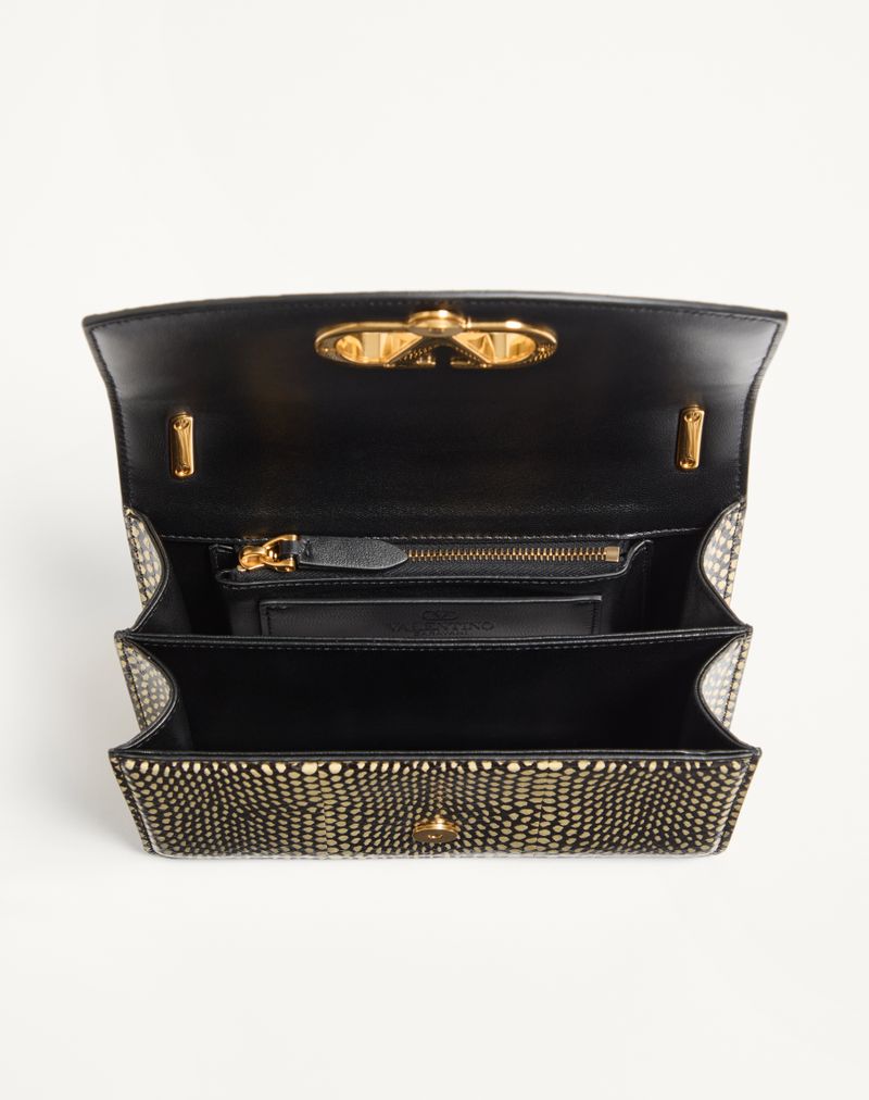 Sac porté épaule en cuir Elaphe à imprimé Vain Cobra Valentino Garavani