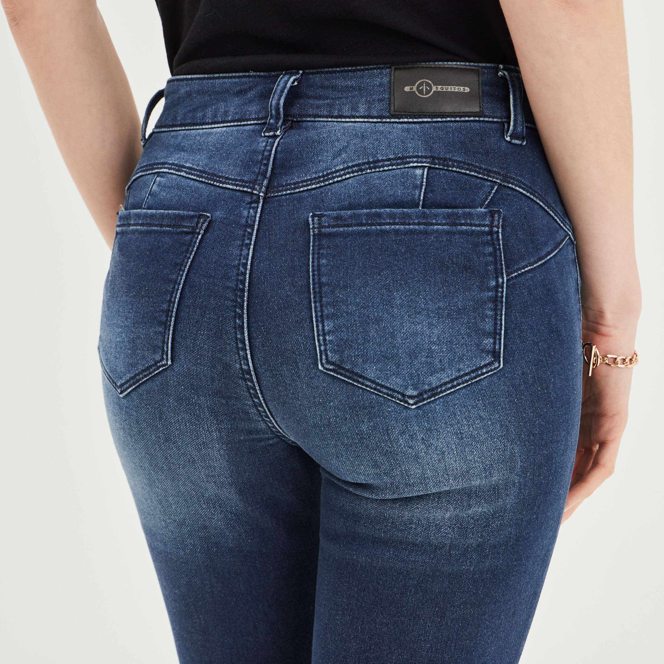 Jeans skinny push-up denim brut femme | La Halle
