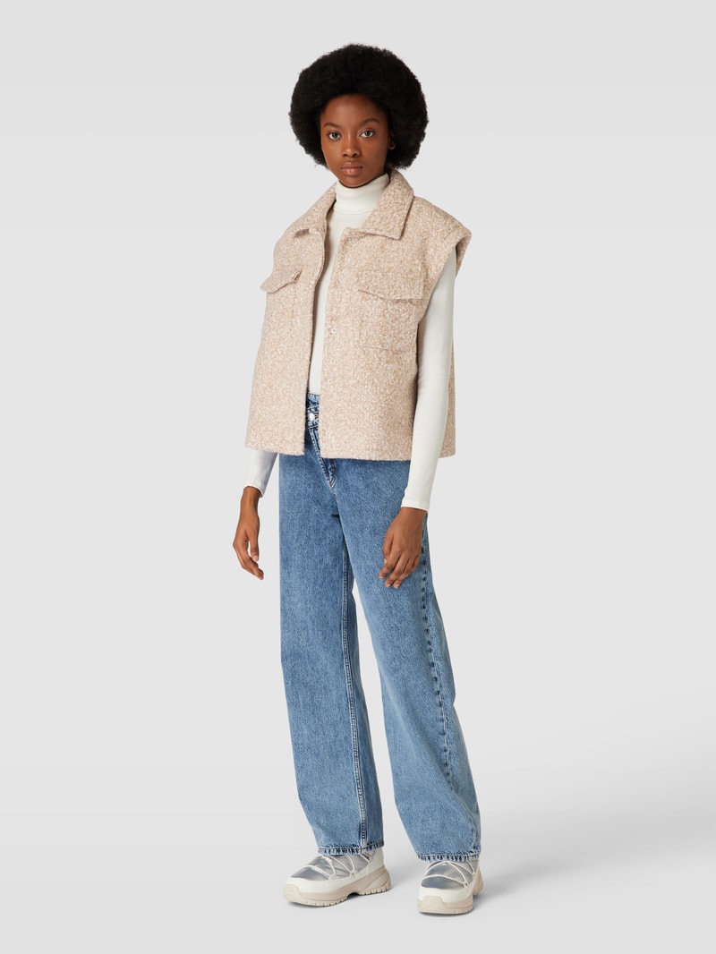 Weste mit Strukturmuster Modell 'Macha' in beige