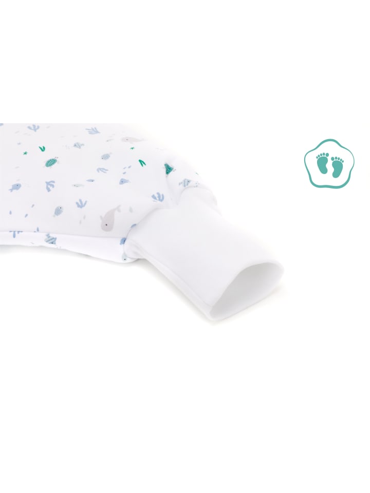 fillikid Ganzjahres-Schlafsack mit Füßen Exklusiv in Ocean Weiß günstig kaufen 80
