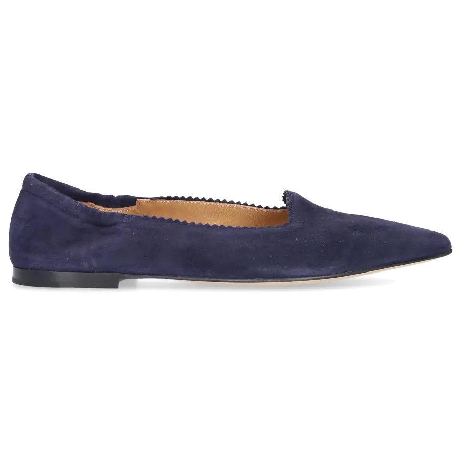 Pomme D`OR - Ballerinas 1726I Veloursleder - blau