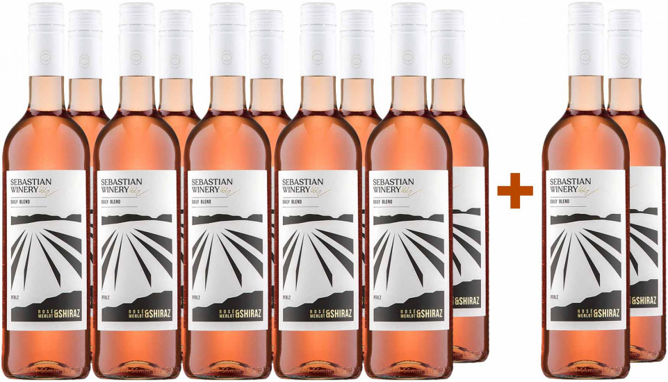 10+2 Paket 2022 Shiraz & Merlot Rosé - Daily Blend trocken - Sebastian Volz Winery