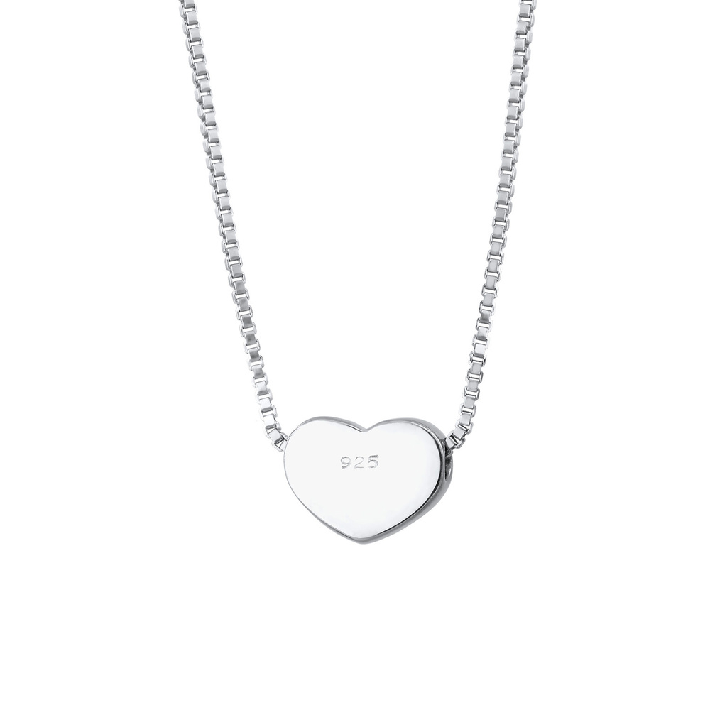 Elli Elli Collier Pendentif Coeur Basic Minimal Collier Femme - (925/1000) Argent Bijoux