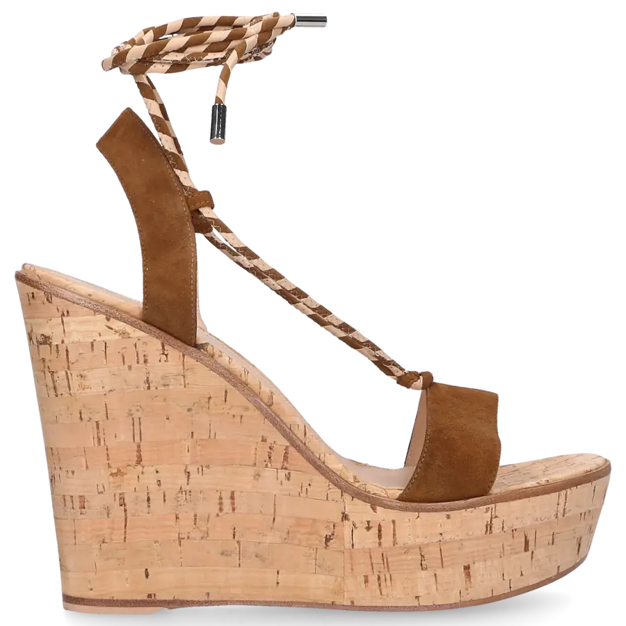Gianvito Rossi - Keilsandaletten Hyeres Veloursleder - braun