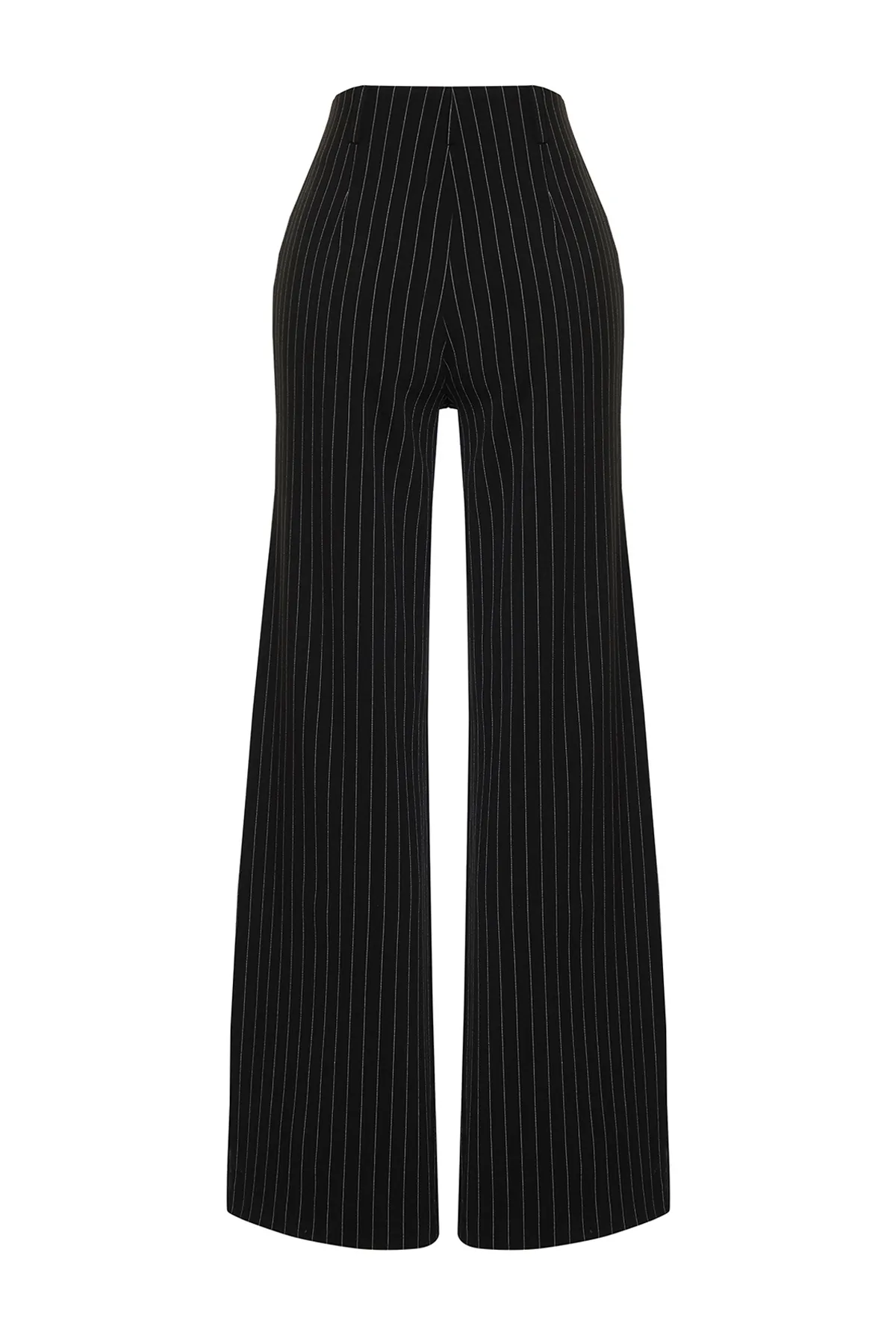 Trendyol Collection  Schwarze, gestreifte Webhose in limitierter Auflage TWOSS24PL00106
