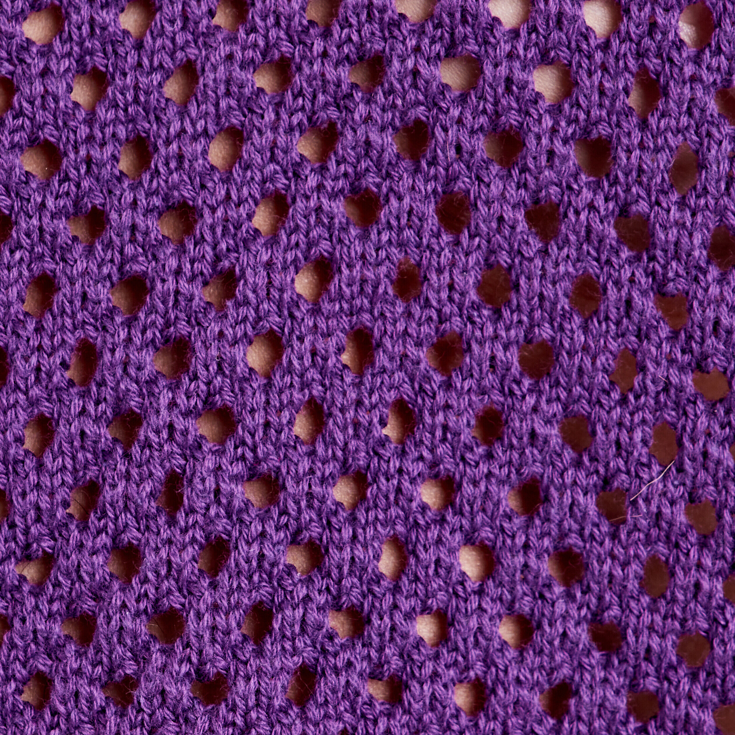 Pull ajouré col rond violet foncé femme | Cache Cache
