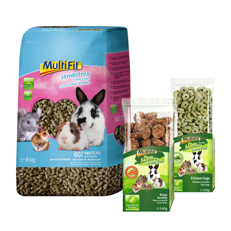 MultiFit Streu & Stroh MultiFit Strohstreu Unterstreu + MultiFit Snacks