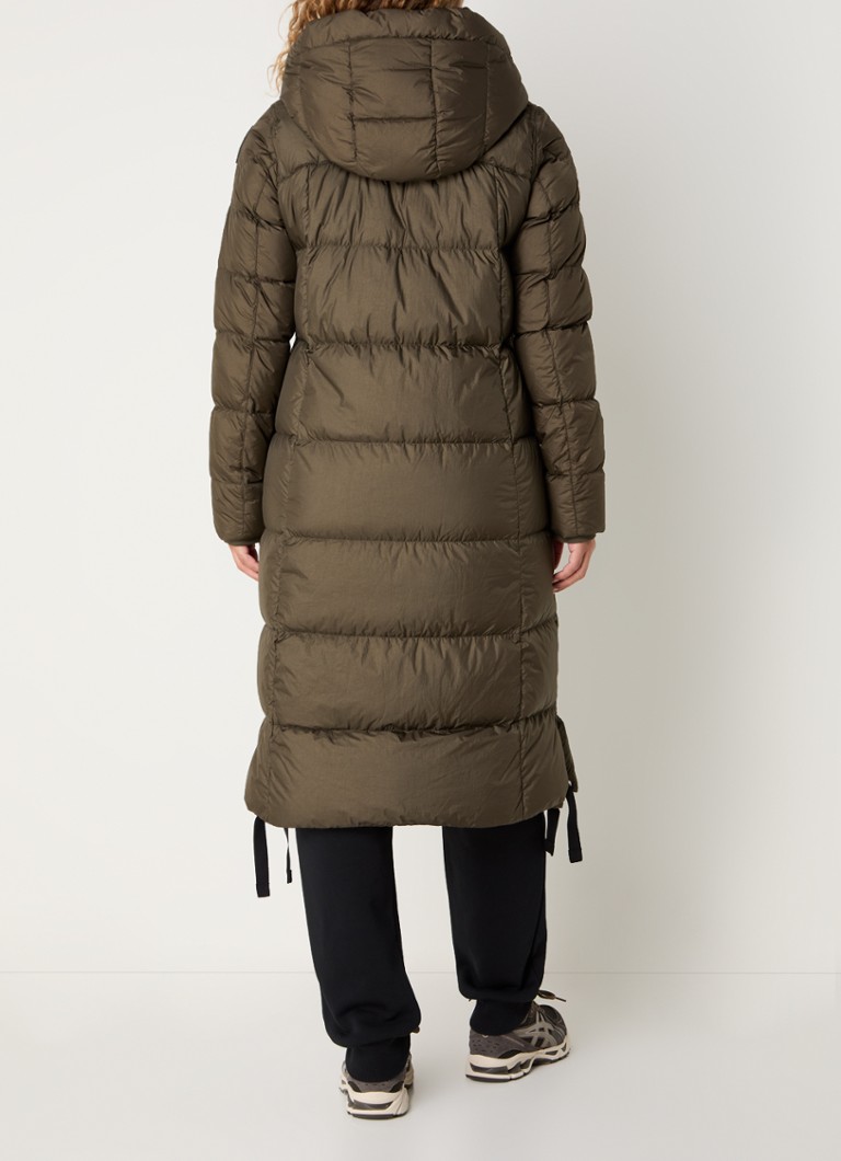 Giacca lunga Parajumpers Panda con imbottitura in piuma e cappuccio.