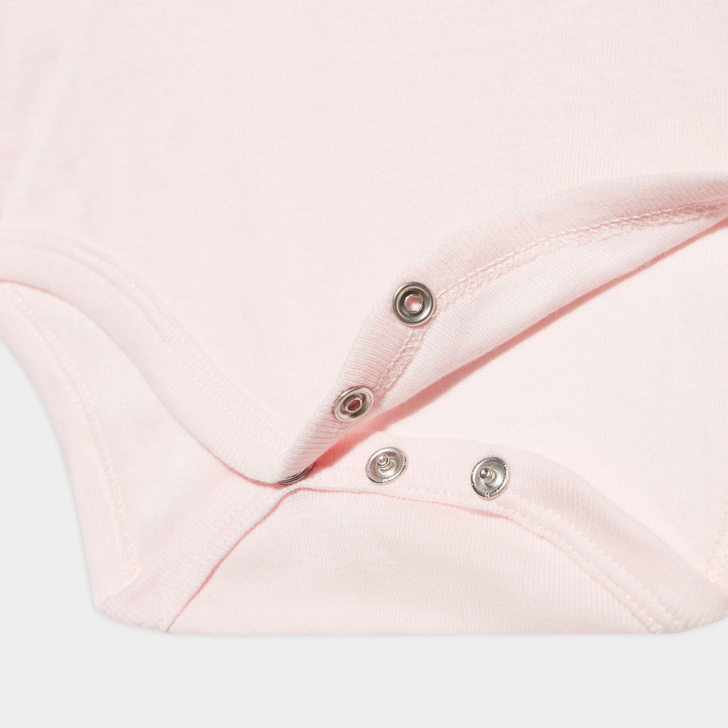 Lot 5 bodies US coton manches longues rose clair bébé fille | La Halle