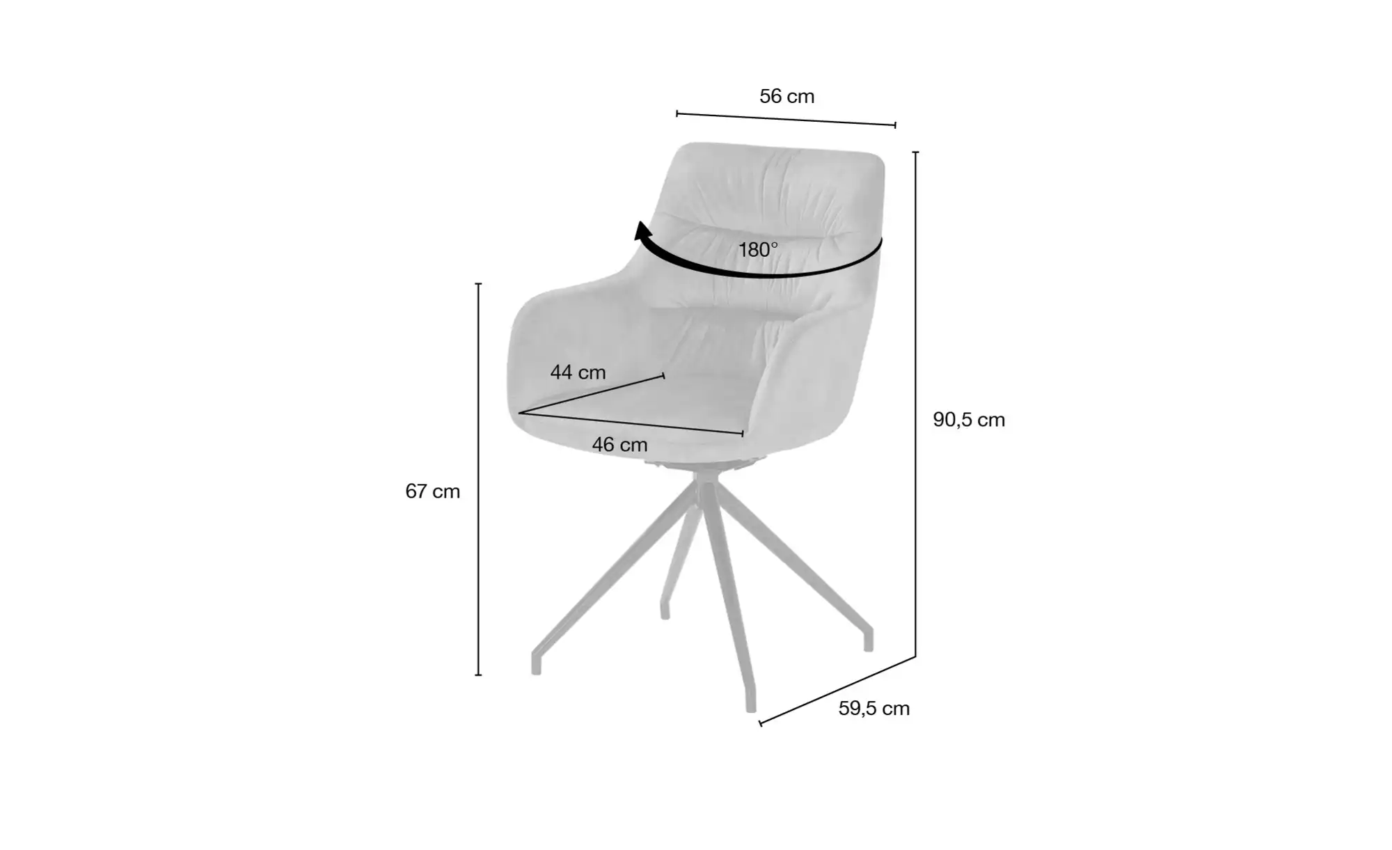 Primo Esszimmerstuhl  drehbar Glan