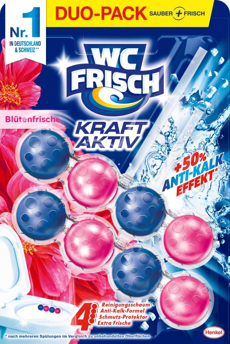 WC-Stein Kraft Aktiv Blütenfrische, 2 St