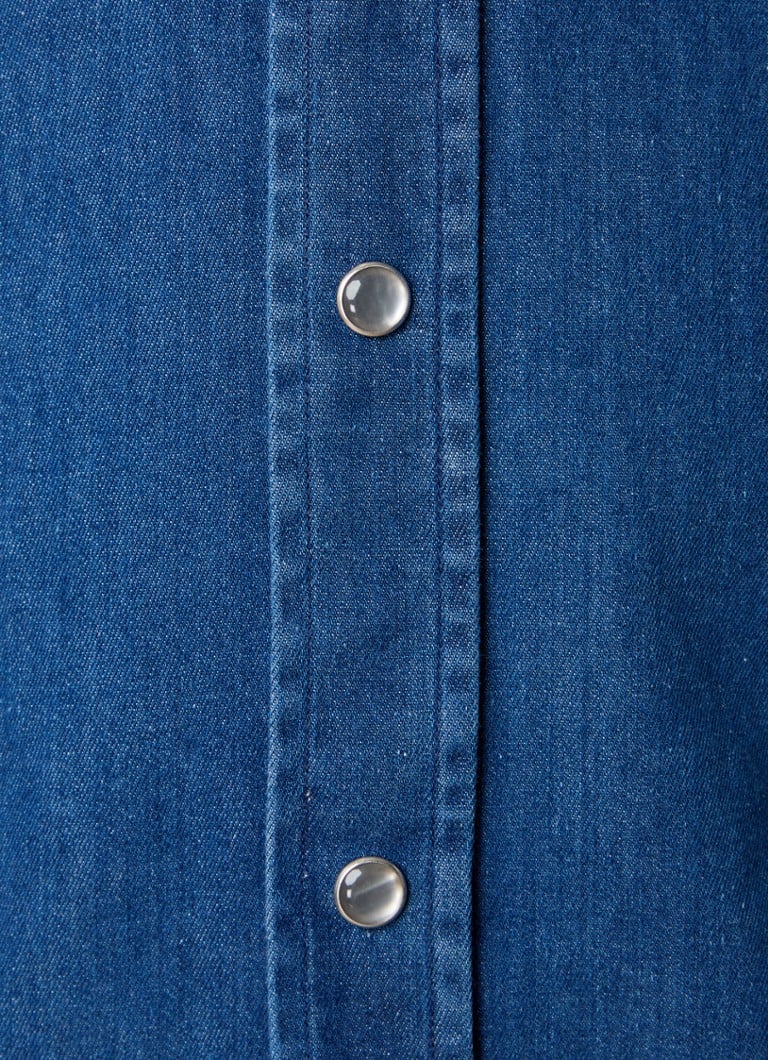 Πουκάμισο Tom Ford σε στιλ Western με μοτίβο chambray και τσέπες στο στήθος