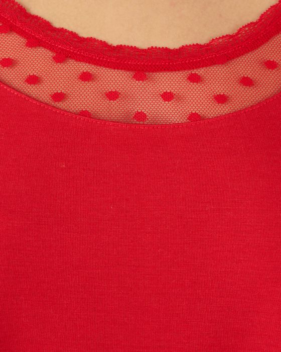 T-shirt manches longues Thermol'love tulle plumetis