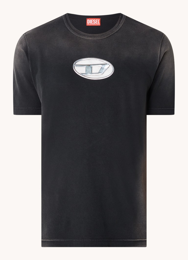 Koszulka Diesel T-Adjust z logo i wycięciami