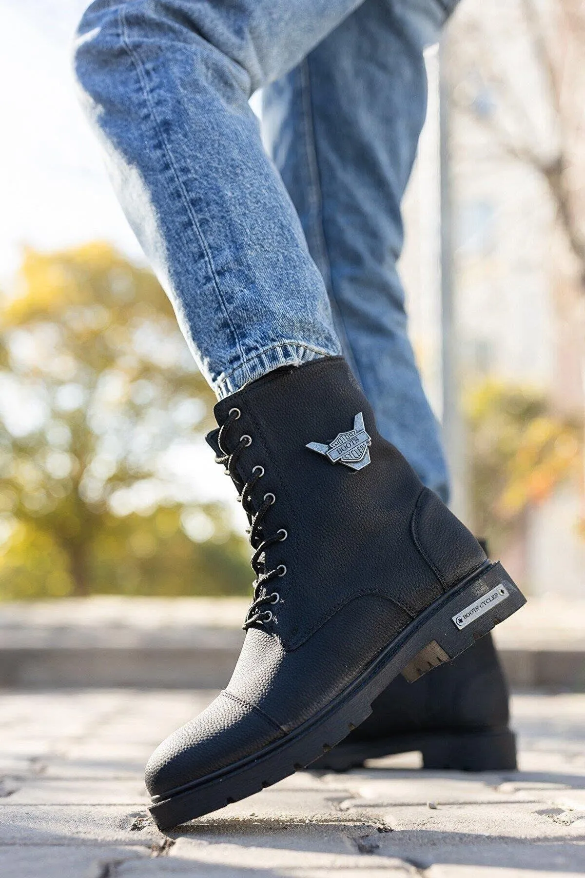 MUGGO  M856 Unisex-Schnürstiefel aus garantiert haltbarem, flexiblem Gummi für den Winter, wasser- und kältebeständig