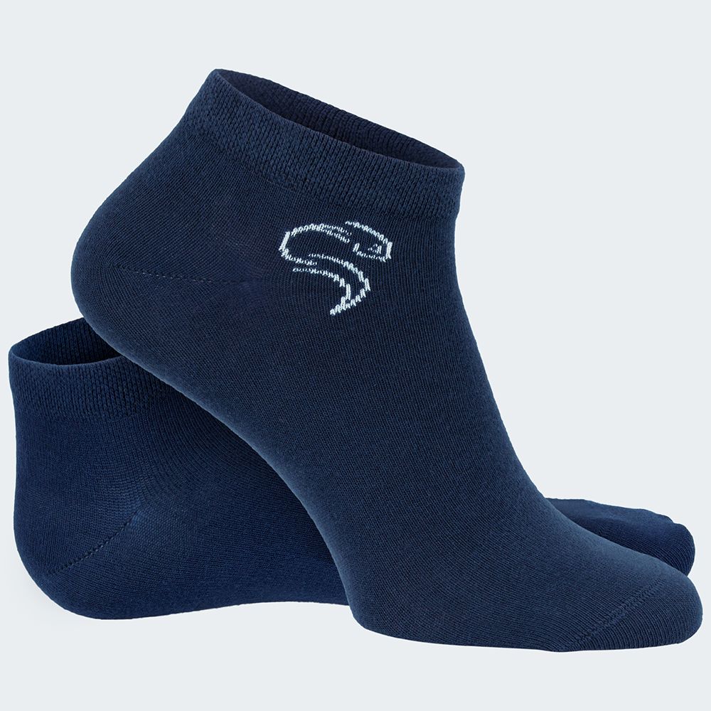 Black Snake 3-Pack Blue Smooth Style Sneakersocken