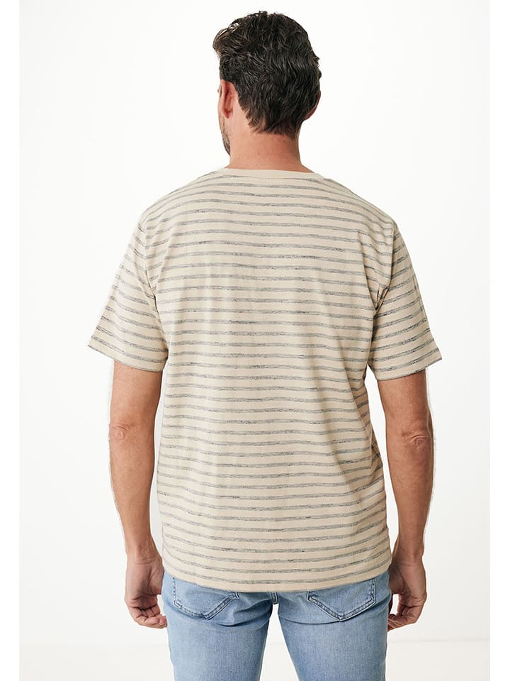 Mexx Shirt in Beige/ Blau günstig kaufen