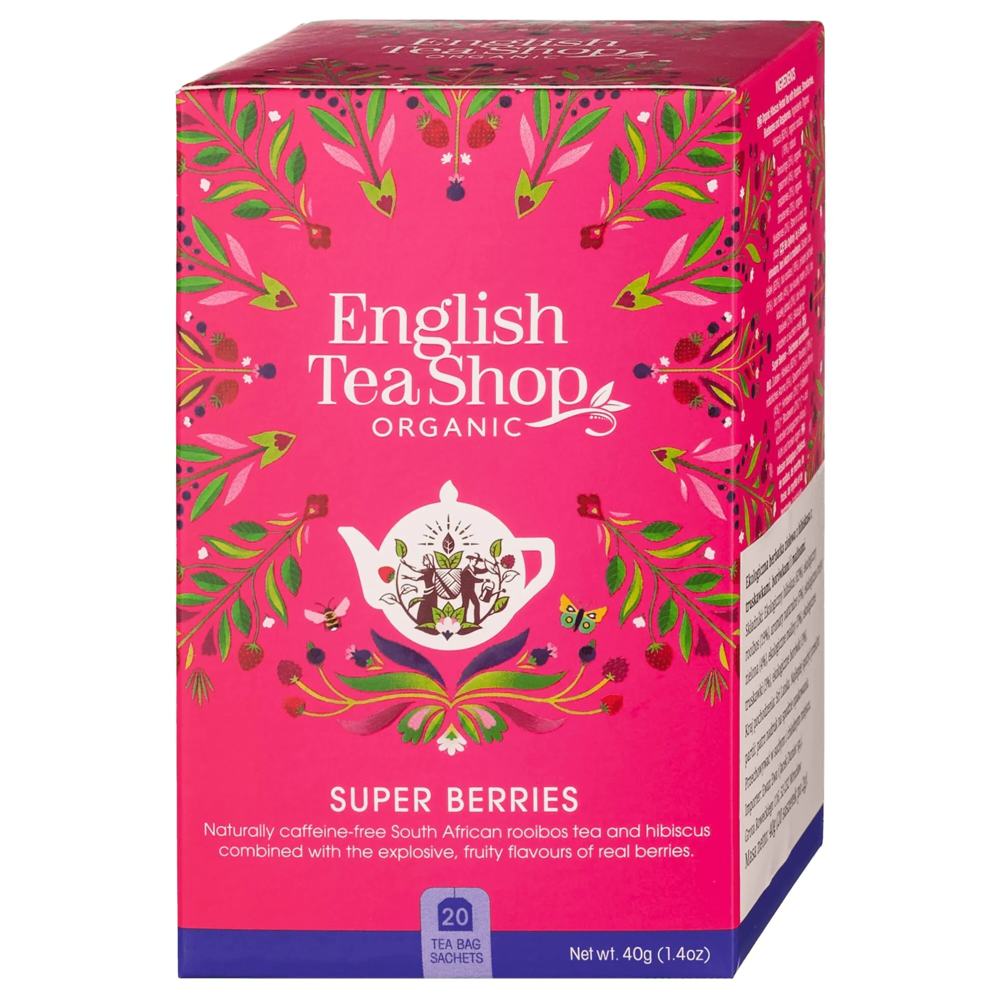 „English Tea Shop“ ekologiška arbata „Super Berries“, 20 pakelių