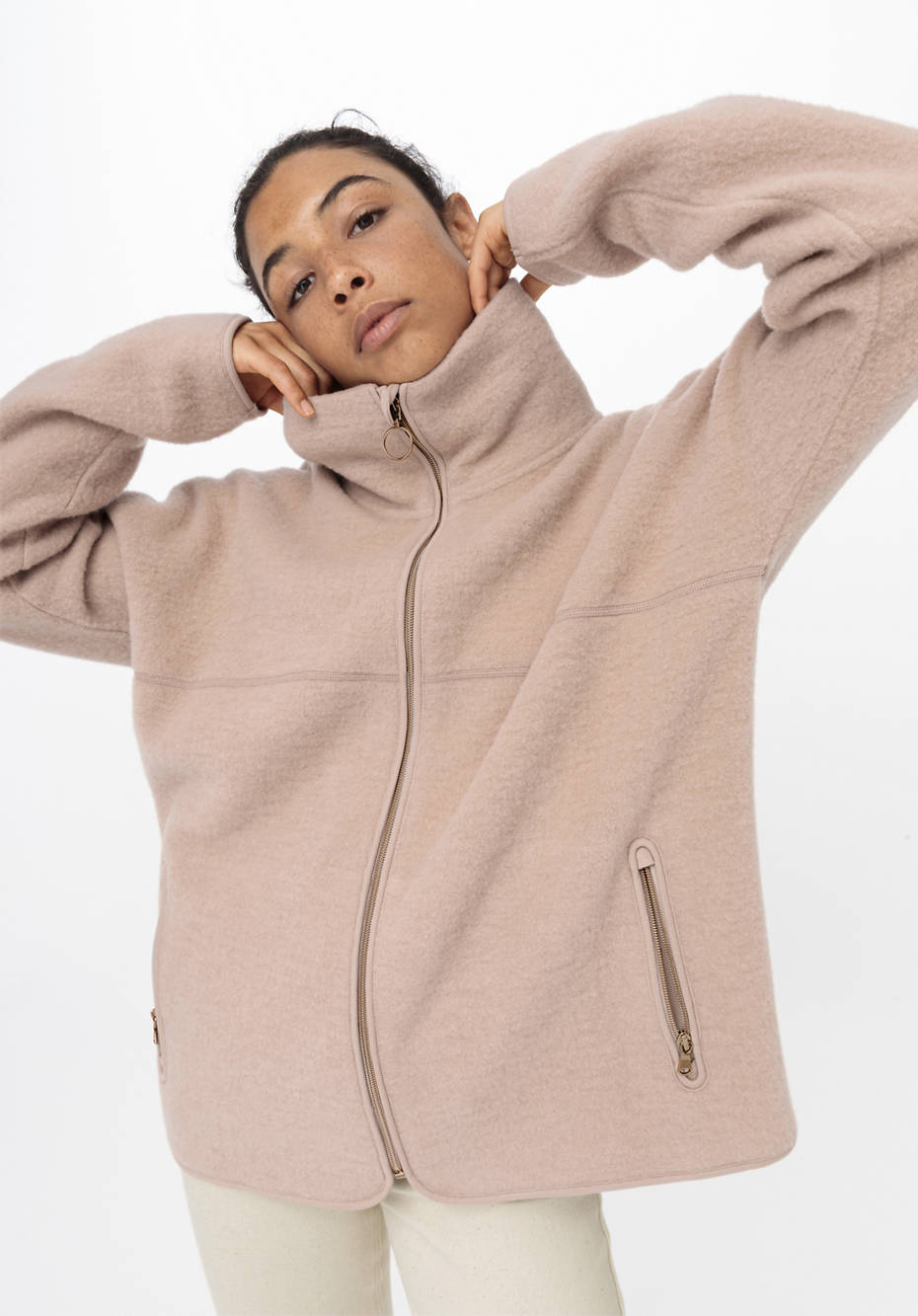 Wollfleece Jacke aus reiner Bio-Merinowolle