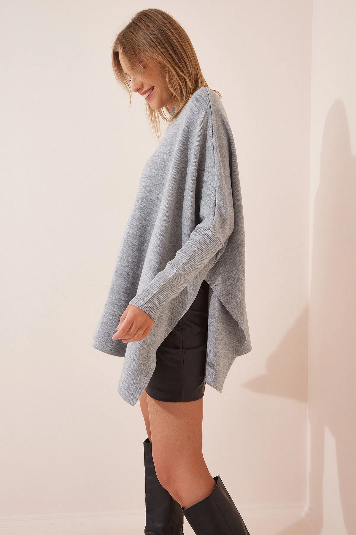 Happiness İstanbul  Pullover - Grau - Oversized