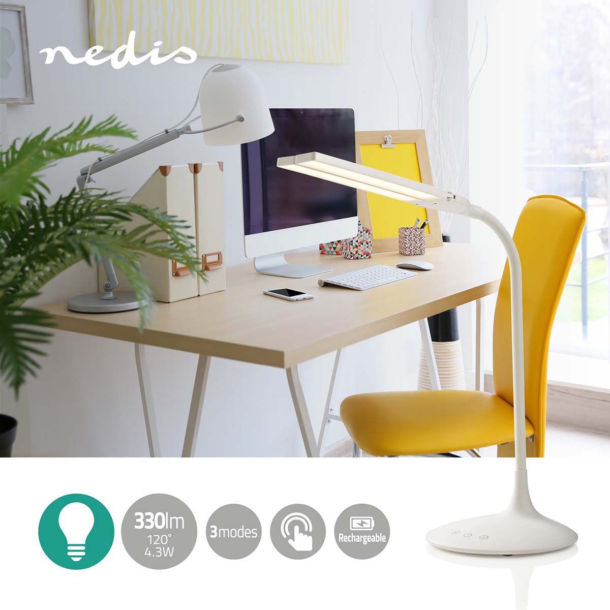 Nedis LTLG3M1WT4 LED-Schreibtischlampe
