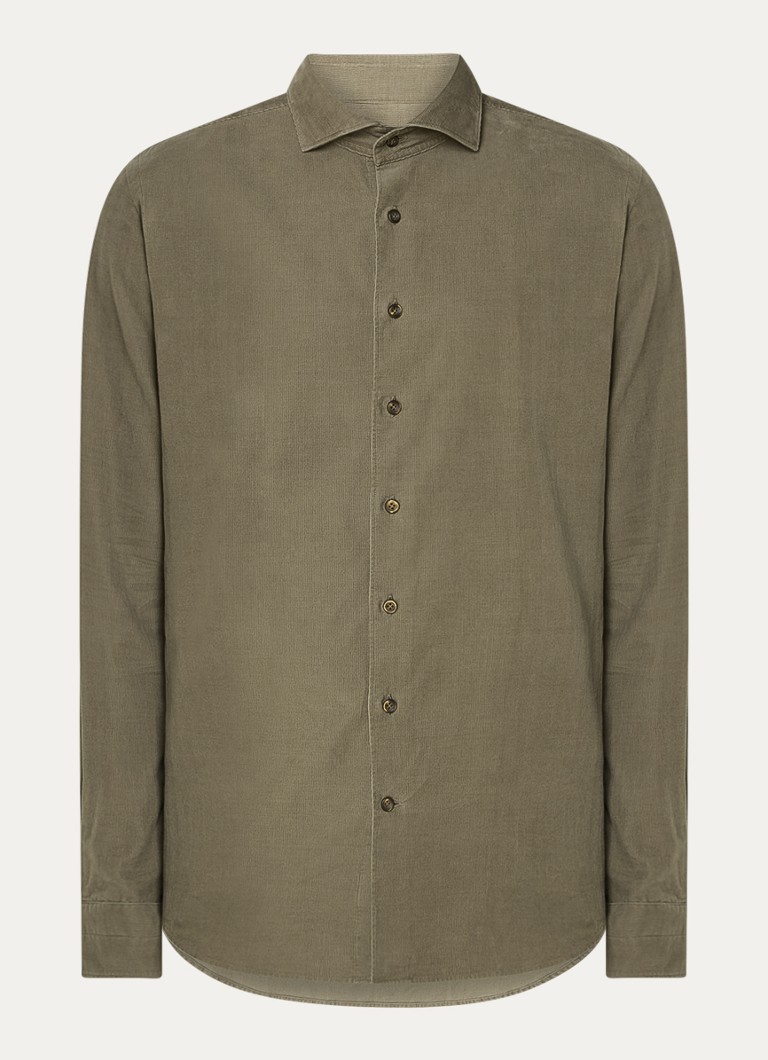 Camicia slim fit Profuomo con colletto all'italiana