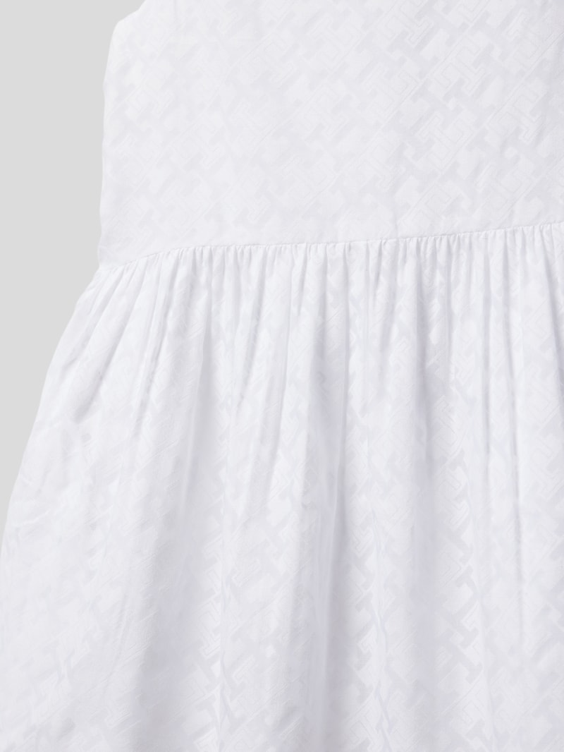 Minikleid mit Strukturmuster in weiß
