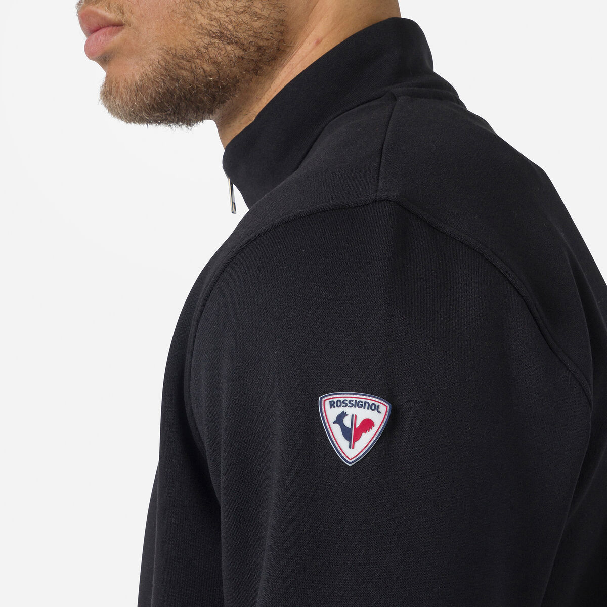 Herrensweatshirt mit Logo und durchgehendem Reißverschluss