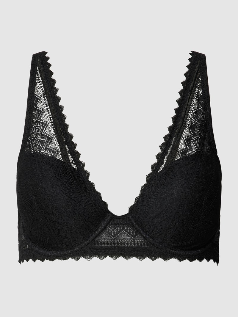 Triangel-BH mit Spitzenbesatz Modell 'EVERYDAY LACE' in schwarz