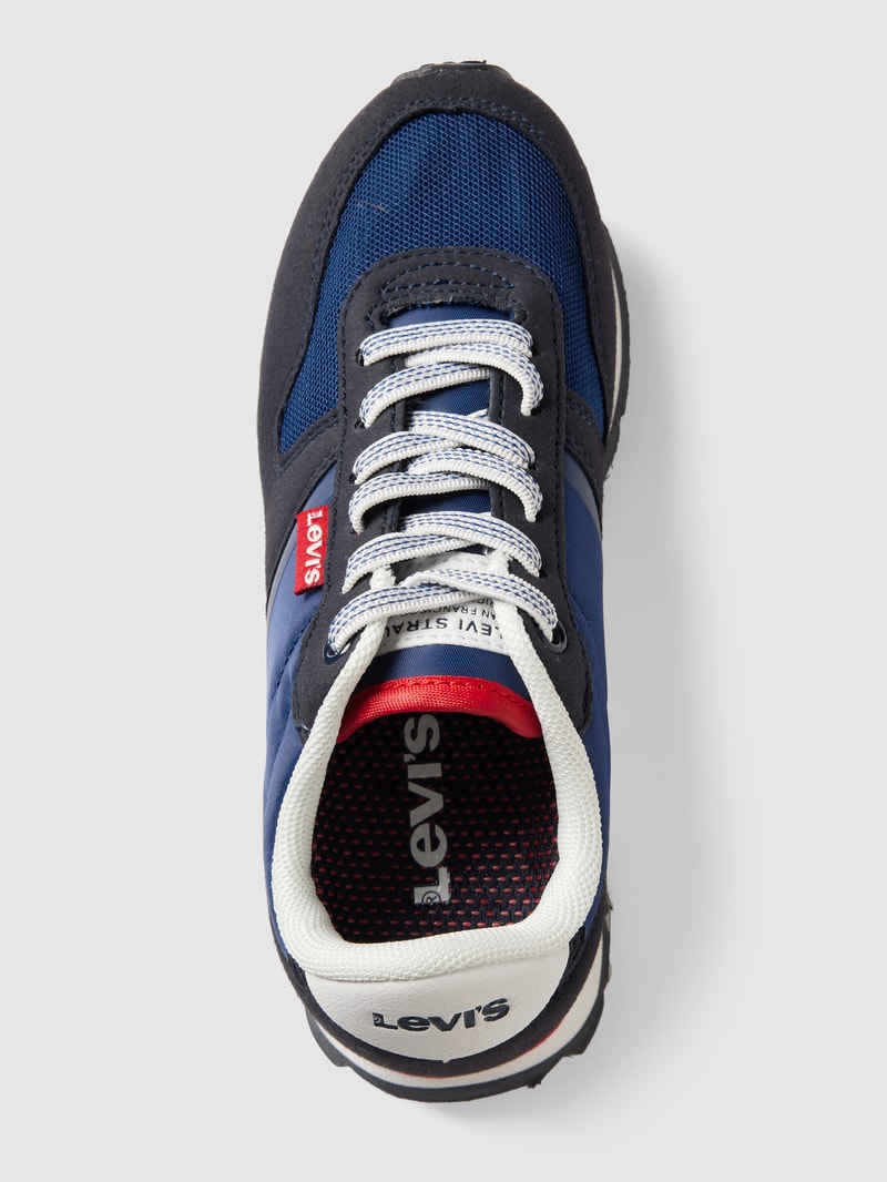 Sneaker mit Label-Detail Modell 'ALEX' in marineblau