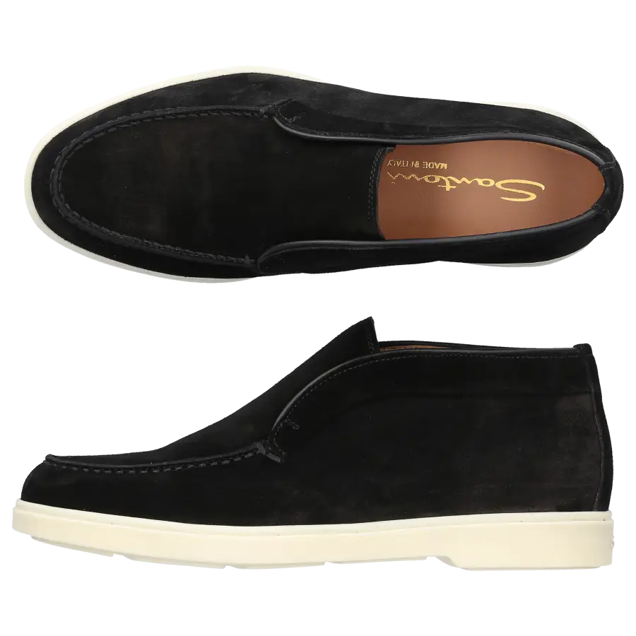 Santoni - Stiefeletten DESERT BOOT Veloursleder - schwarz