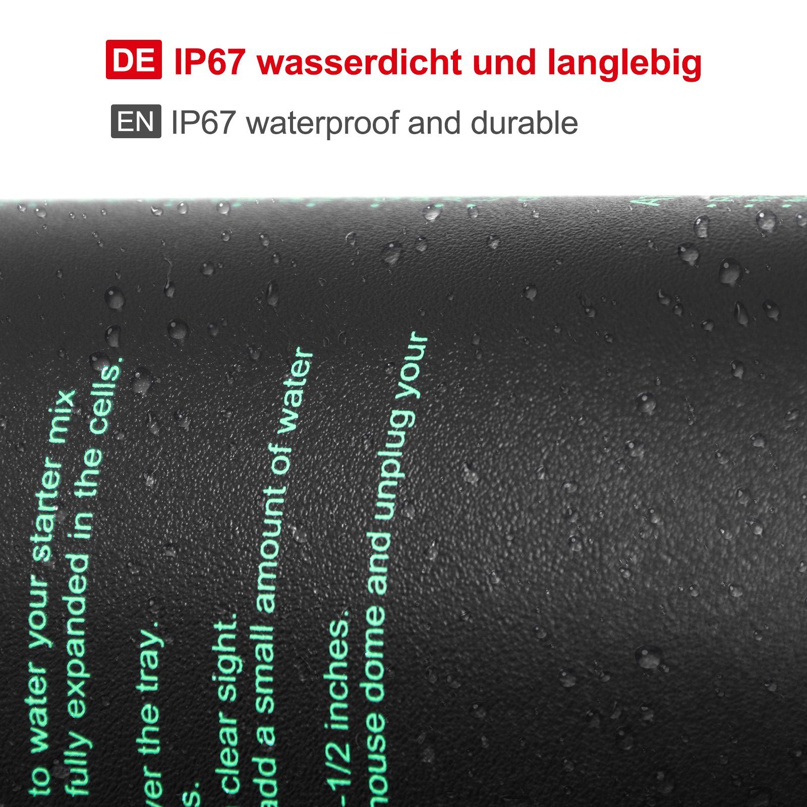Yorbay Heizmatten Heizmatte für Pflanzen, Anzucht, IP67 Wasserdicht, 25,5 x 52,5cm, Wärmeplatte Wärmematte mit Abschaltschutz, für Zimmergewächshaus Mini Gewächshaus Frühbeet und Küken