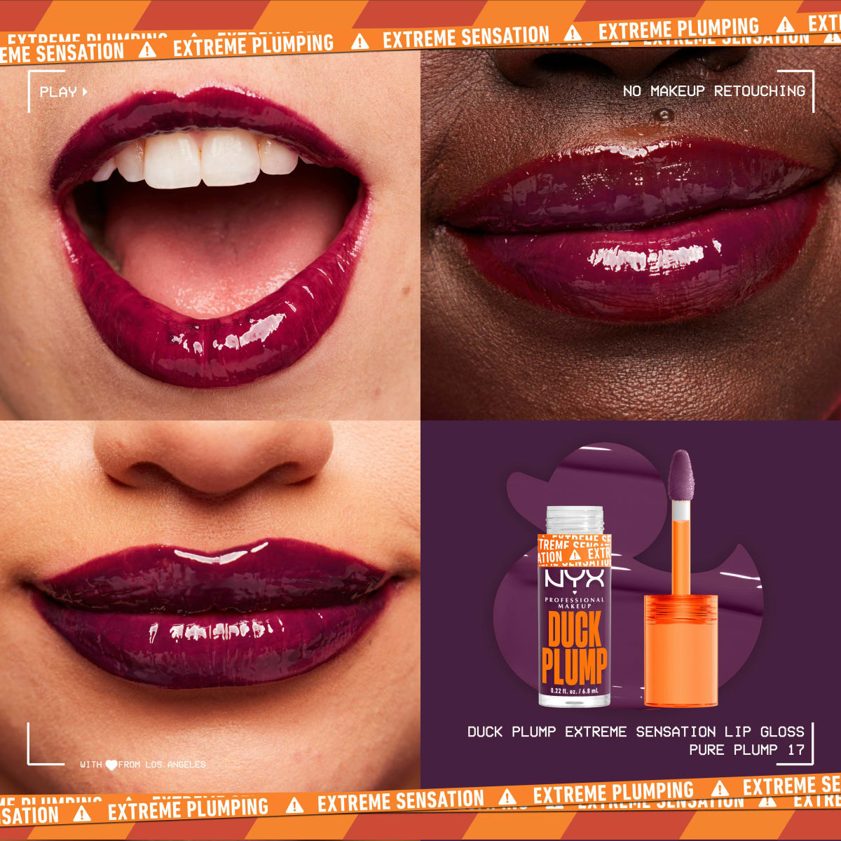 Lipgloss Duck Plump 17 Pure Plum-P, 7 ml