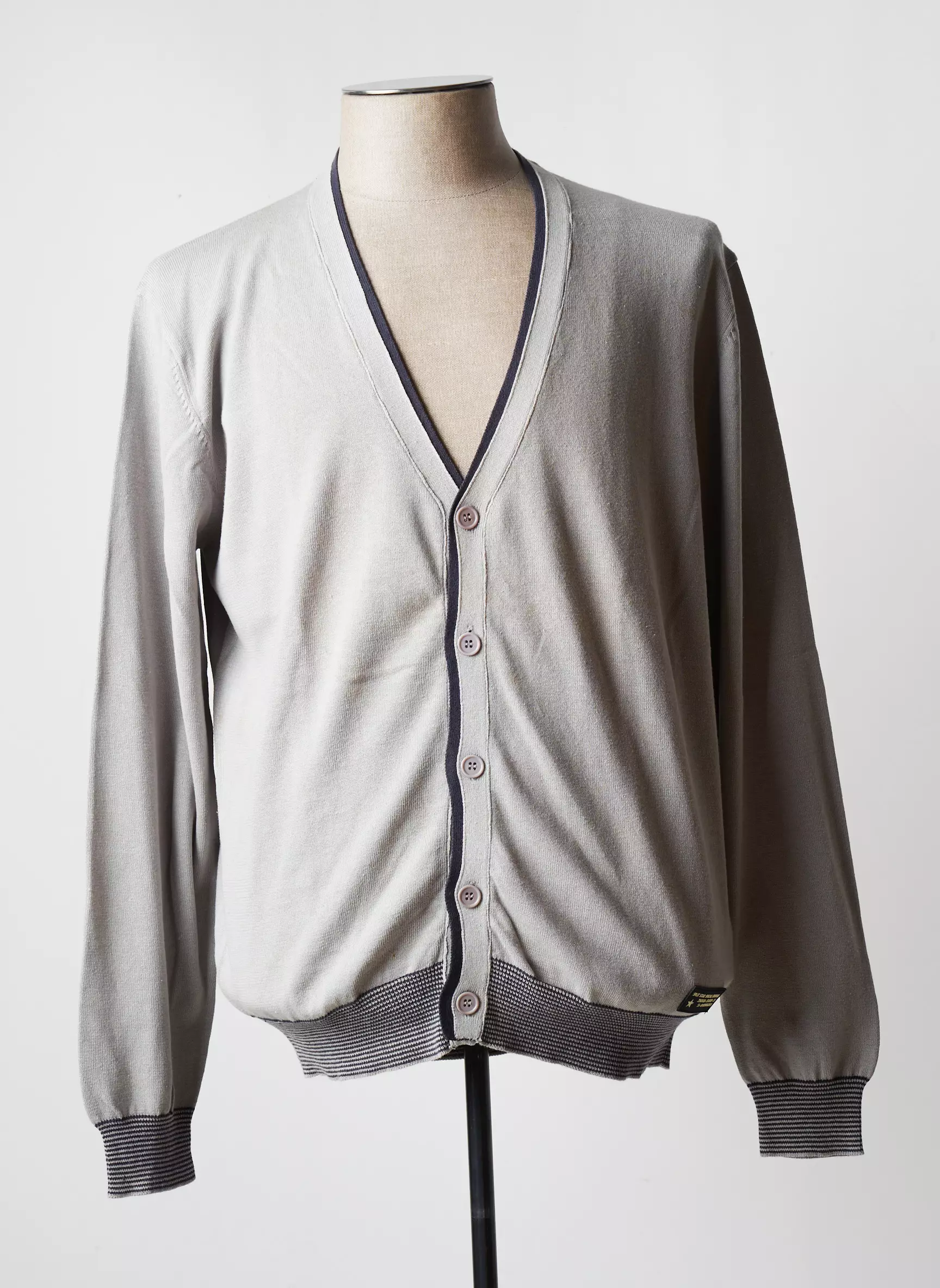 Split Star Cardigans Homme couleur gris