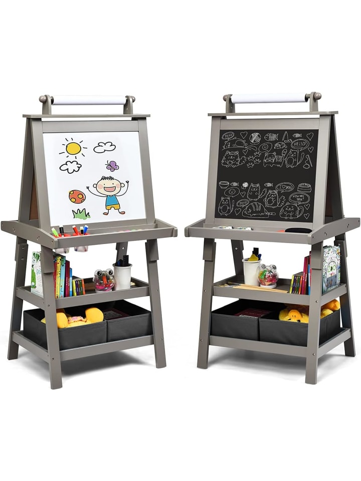 COSTWAY 3 in 1 Staffelei in Grau günstig kaufen 50 x 60 cm
