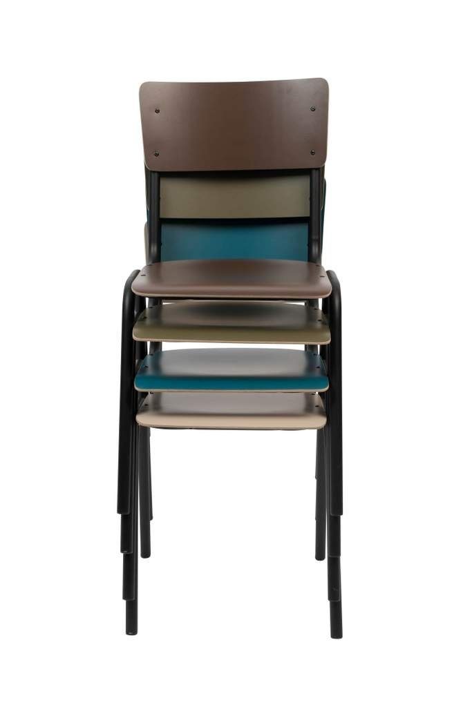 Zuiver Stapelstuhl Stuhl Stapelstuhl BACK TO SCHOOL MATTE BEIGE von ZUIVER