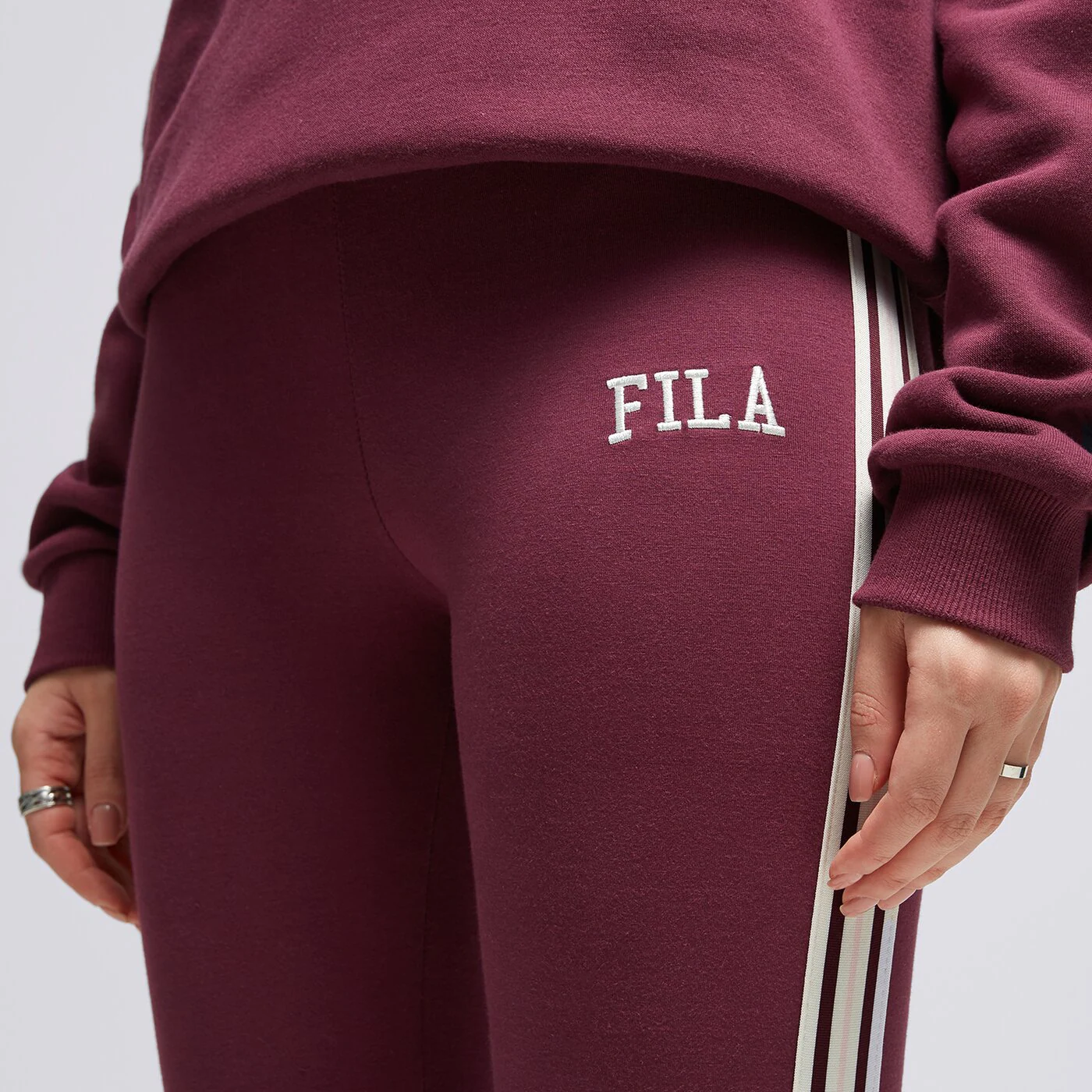 FILA LEGGINGS STRIPE LEGGNG BRG/PK Dunkelrot