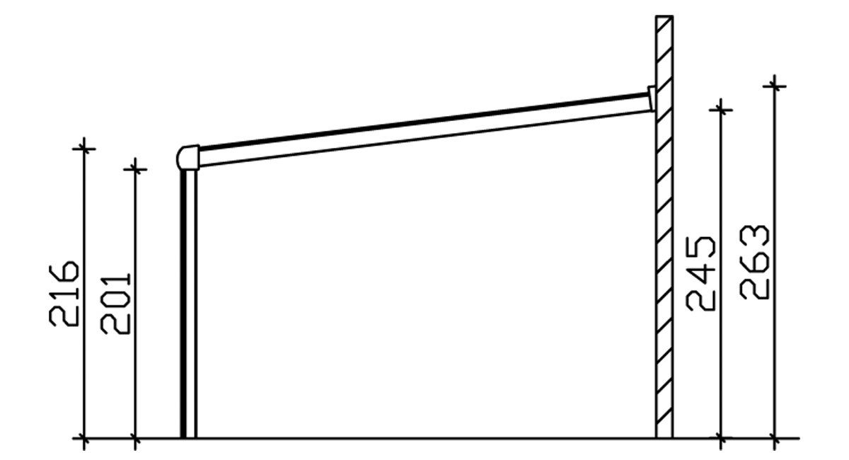 Skanholz Terrassendach Garda, Bedachung Doppelstegplatten, BxT: 648x357