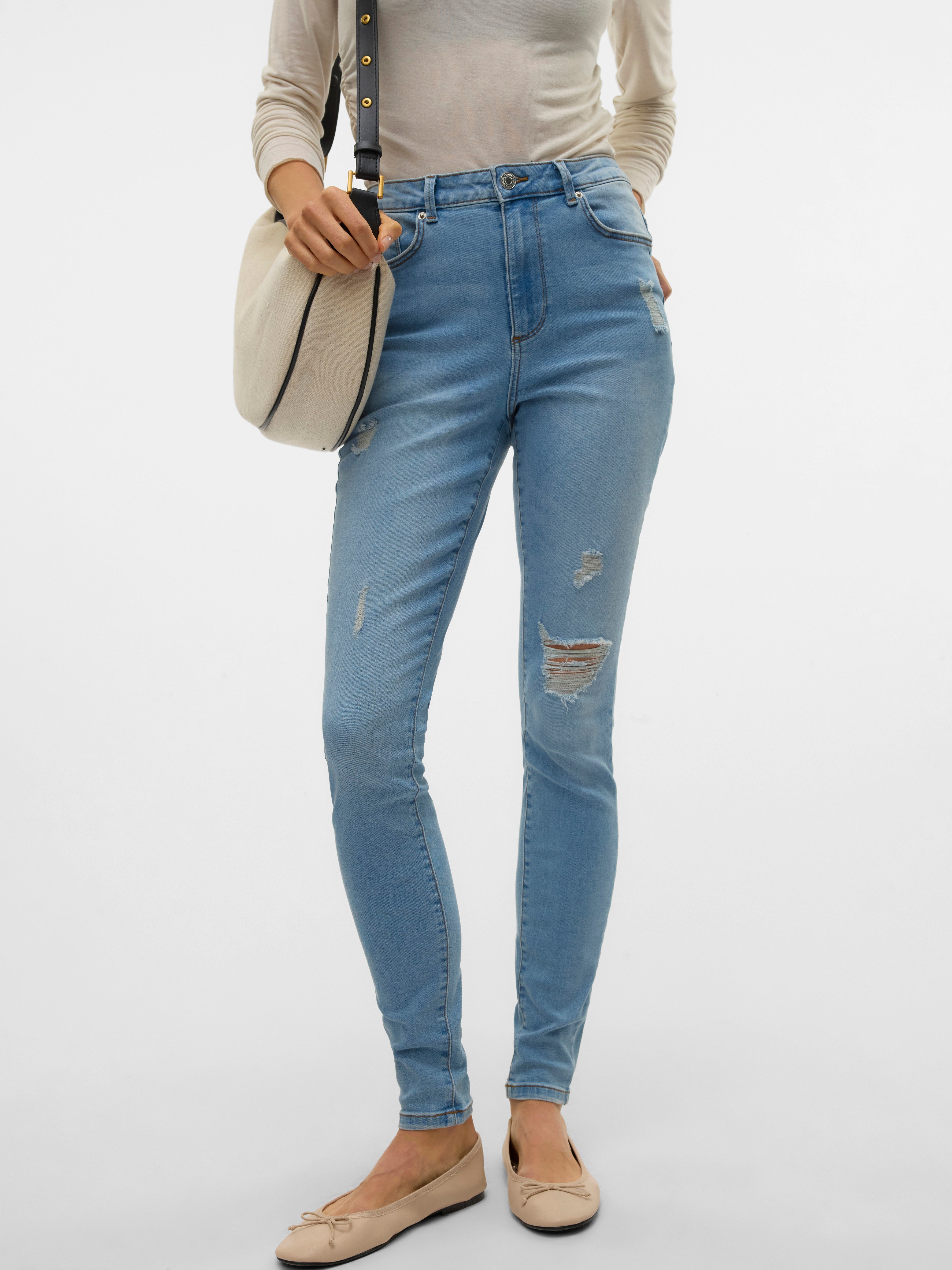 VMSOPHIA Hohe Taille Skinny Fit Jeans