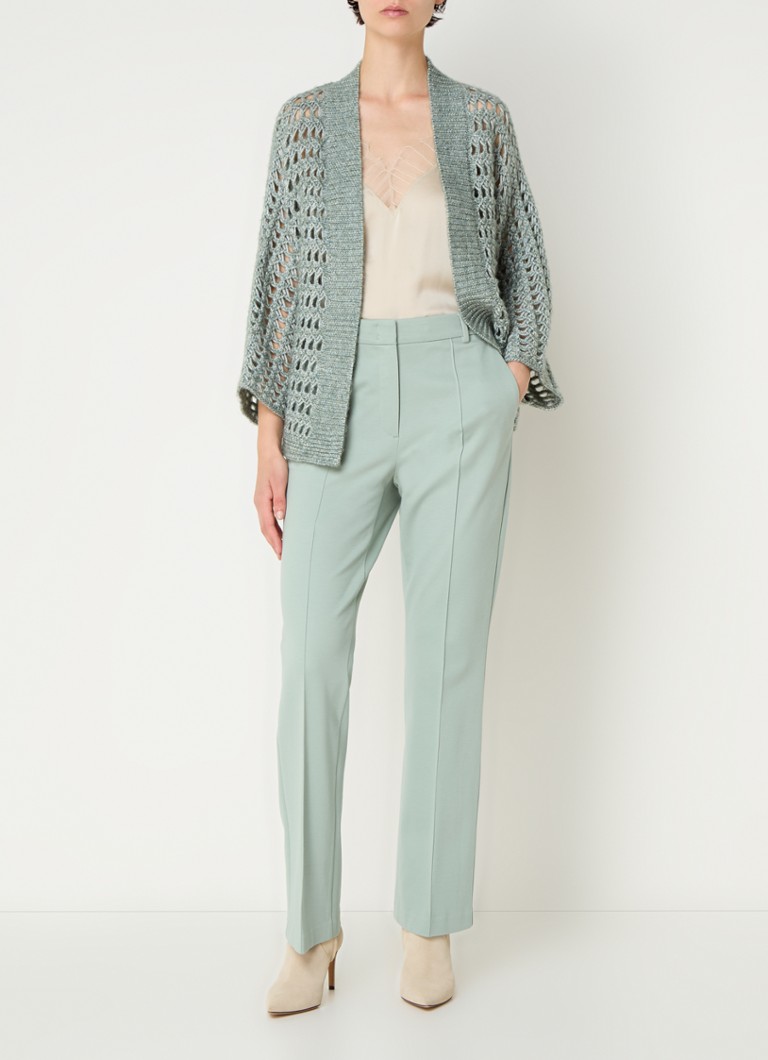 Gilet ouvert en grosse maille de laine mélangée Gerry Weber avec motif ajouré