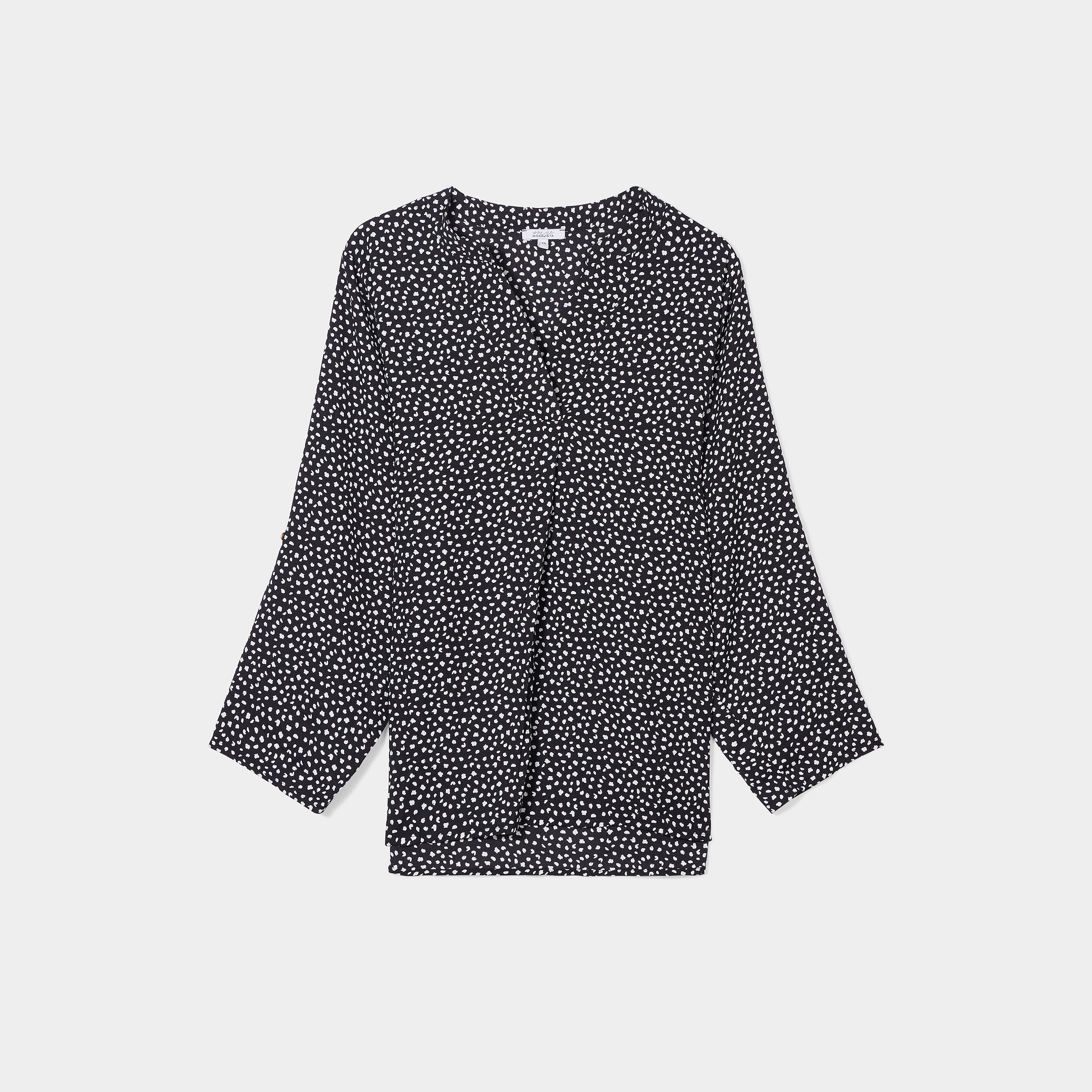 Blouse manches 3 4 noir femme grande taille | La Halle