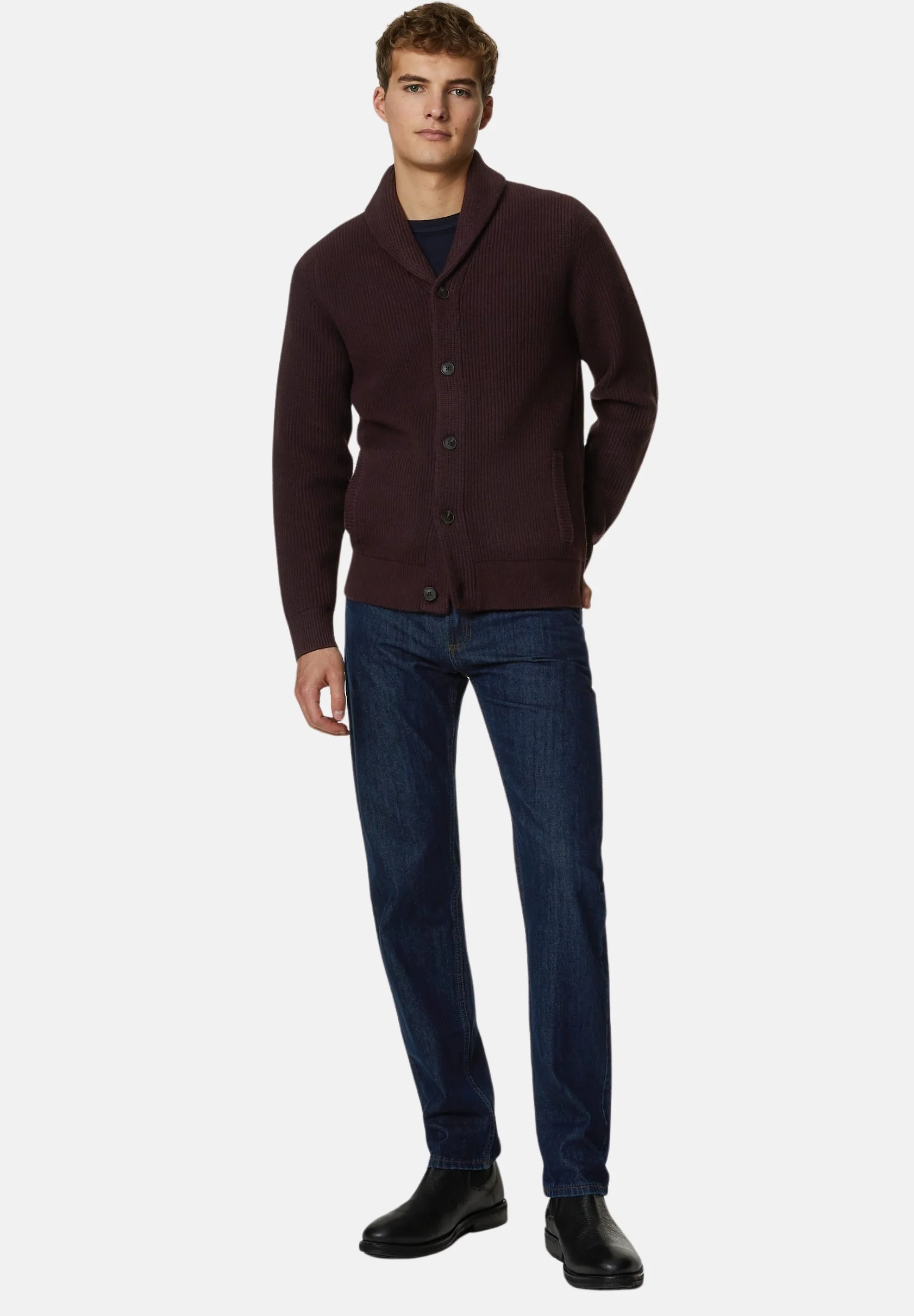 Marks & Spencer CUELLO CHAL TEXTURIZADO - Cárdigan