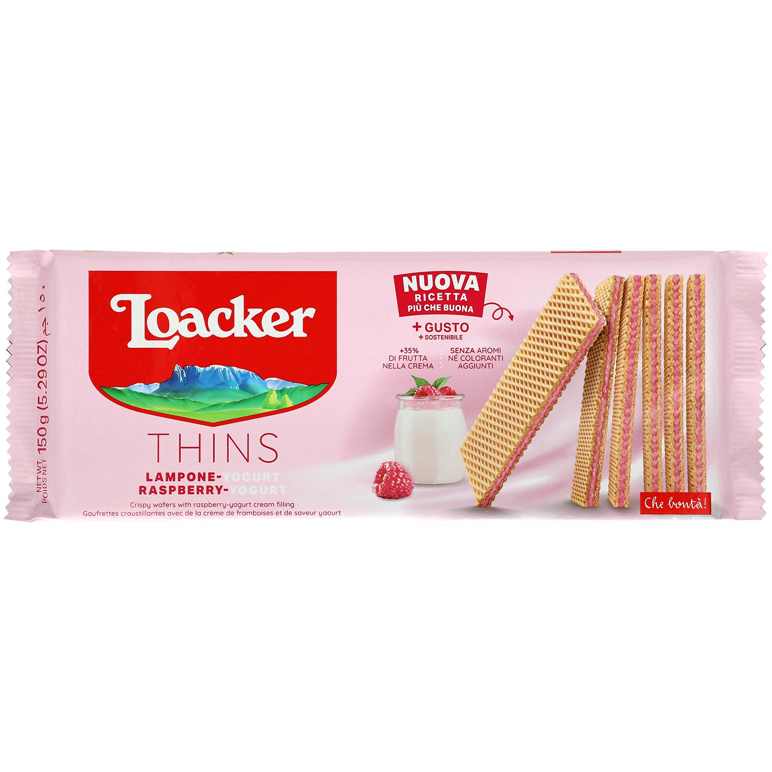 Loacker Thins Raspberry-Yogurt 150g