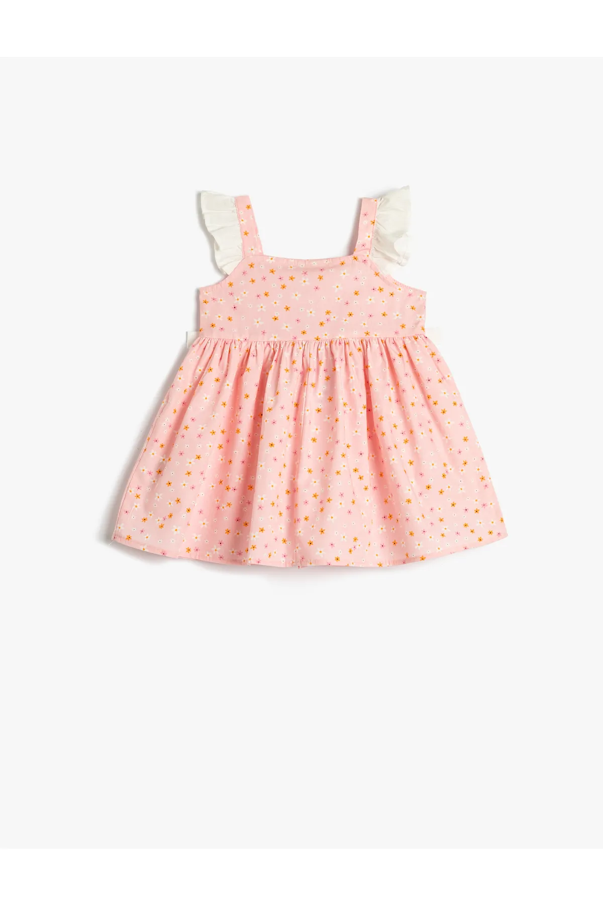 Koton  Kleid mit floralen Trägern, Rüschen und Schleifendetail