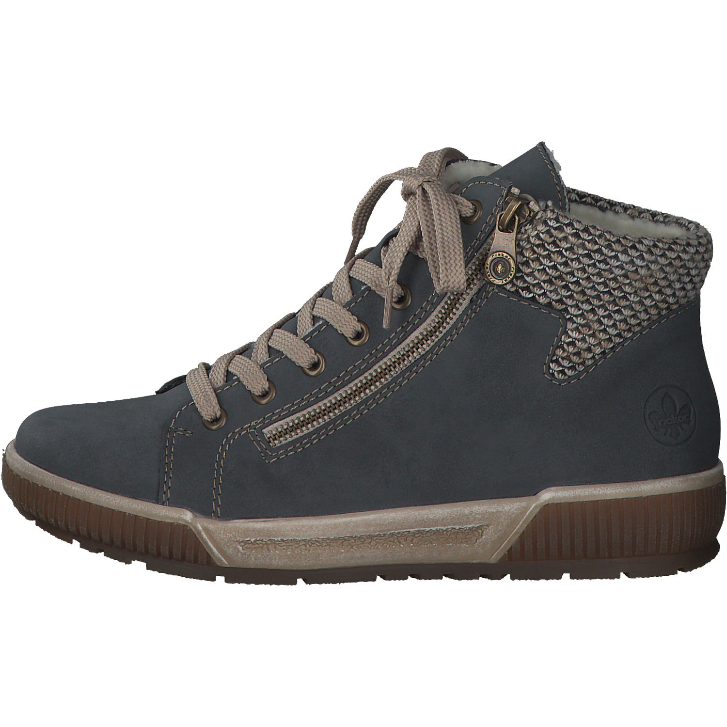 Rieker N0709, Sneakers High, Damen, Blau