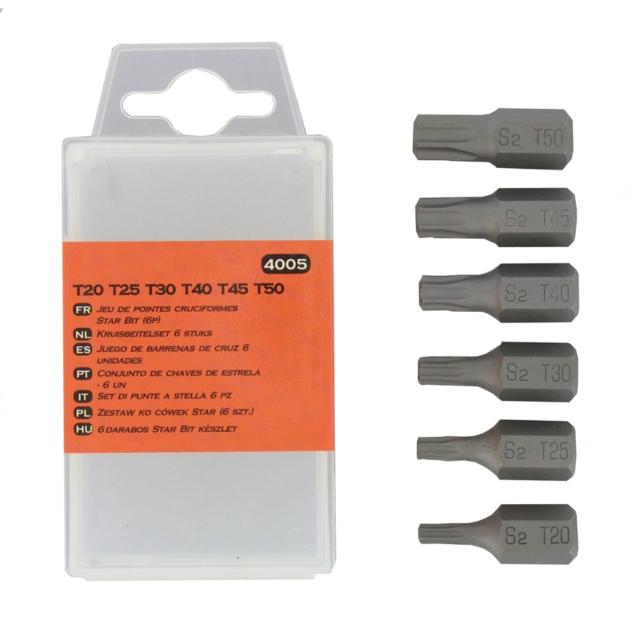 Innenvielzahn Bit-Satz T20-T50, von Norauto, 6-tlg - ATU